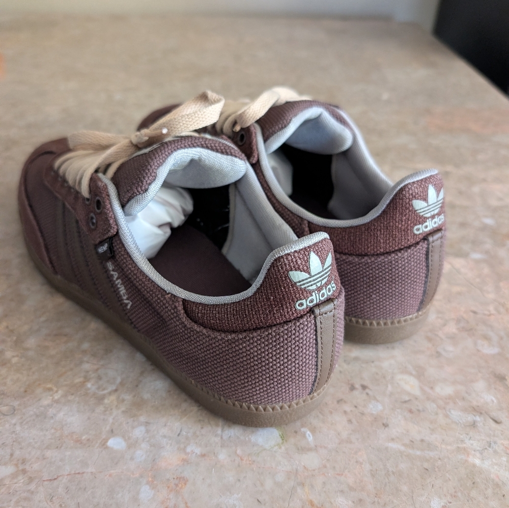 Adidas Hemp Samba Rare Chocolate Brown (2013) #G99555 Men's Size 10.5 No Box - Picture 6 of 14